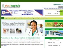 Tablet Screenshot of ghanahospitals.org